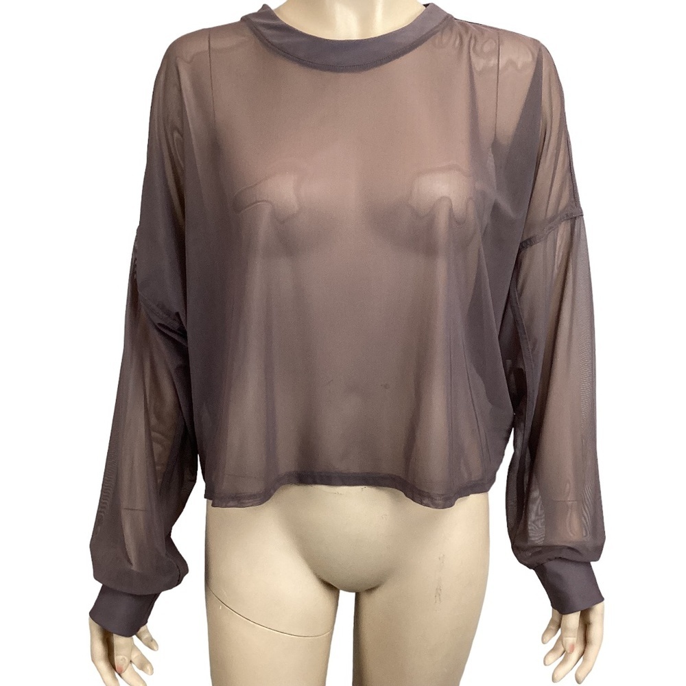 Lanston mesh cropped dolman sleeve sweatshirt size medium